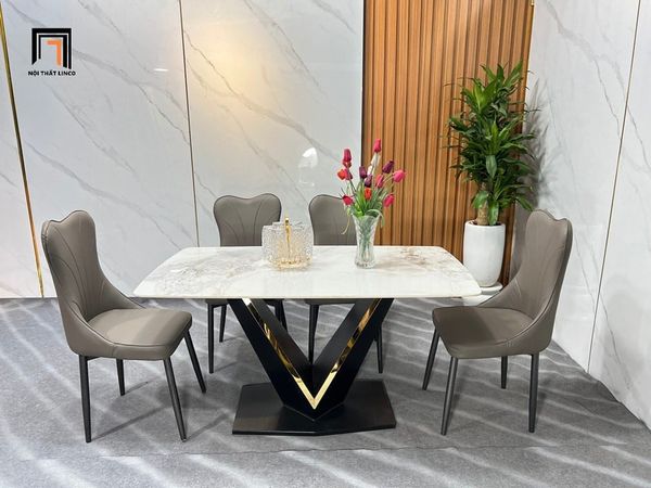 bàn ăn, bộ bàn ghế ăn, set bàn ăn mặt đá ceramic, bộ bàn ăn phòng bếp sang trọng, set bàn ghế ăn cao cấp