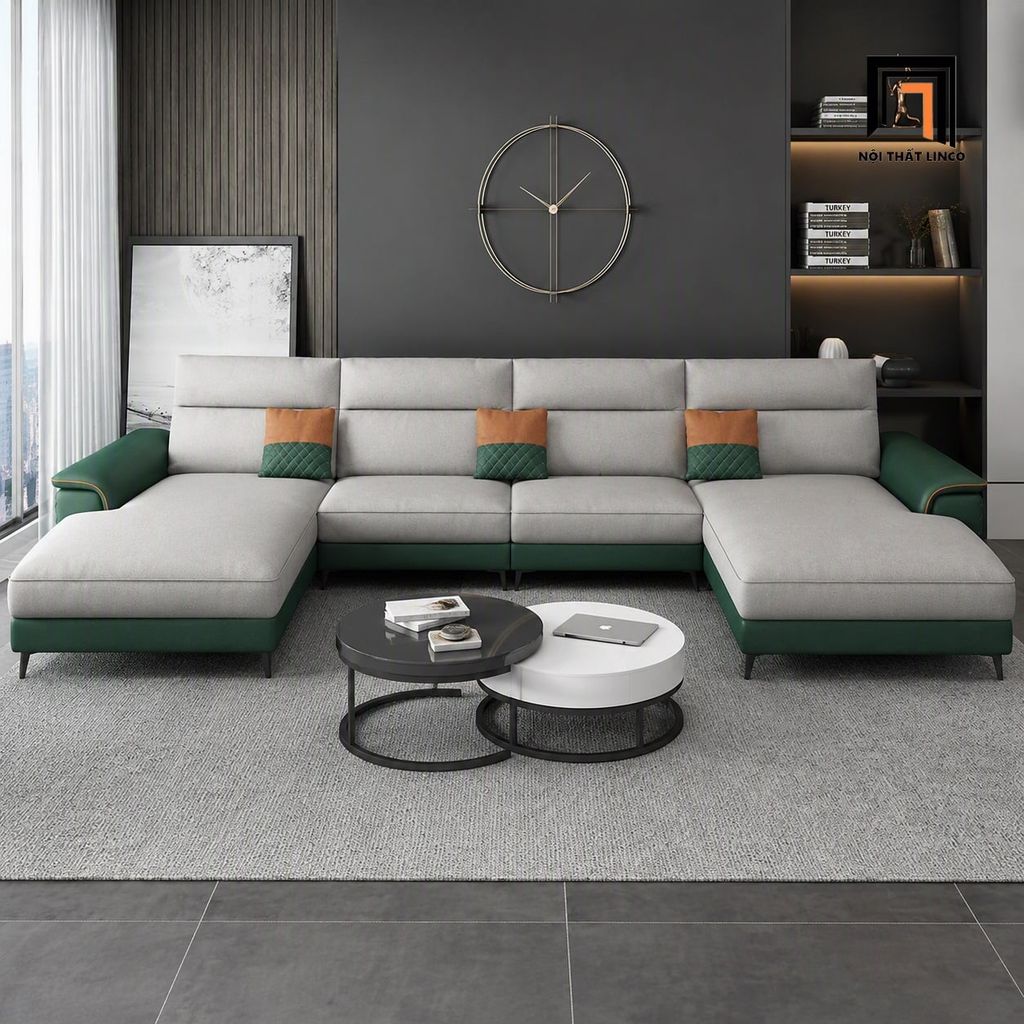 sofa dài chữ U 3m1 trẻ trung