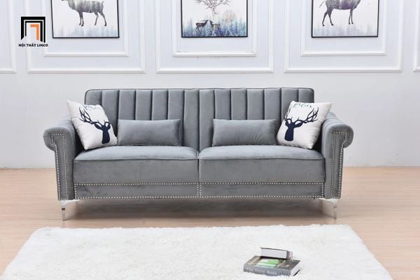 sofa, ghế sofa, sofa giường sang trọng, sofa bed bật giường hiện đại, ghế sofa giường chân inox, sofa giường 2m