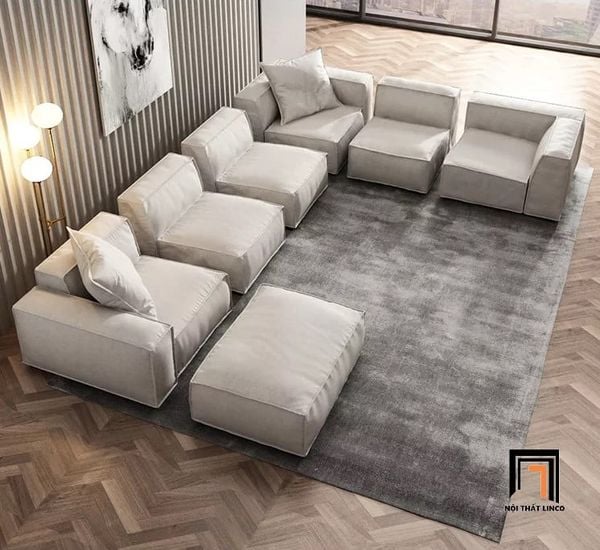 sofa, ghế sofa, bộ ghế sofa module sang trọng, set ghế sofa cao cấp, sofa U 3m7