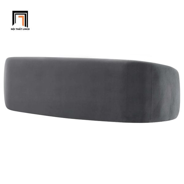 sofa, ghế sofa, sofa cong, sofa băng cong 2m2, sofa băng xám đen vải nhung, ghế sofa sảnh chờ