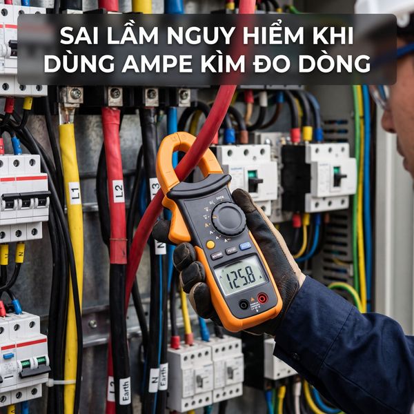 sai lầm nguy hiểm khi dùng Ampe kìm đo dòng