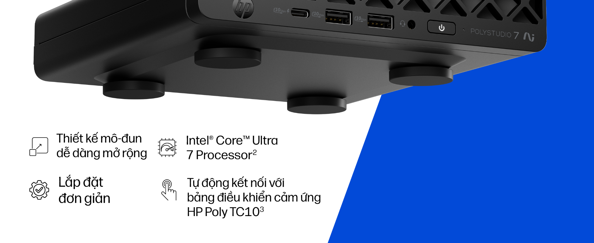 Máy tính hỗ trợ họp trực tuyến HP Poly Studio 7 Room Compute (DS1G9AW)