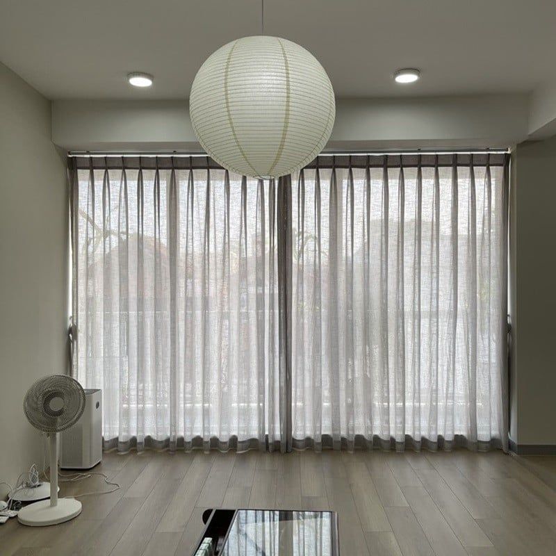 Rèm vải linen phòng khách