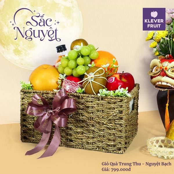 Giỏ Quà Trung Thu Nguyệt Bạch Trang Nhã - Klever Fruit