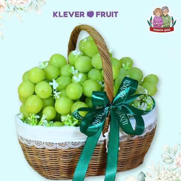 Giỏ Nho Xanh Autumn Crisp Cảm Ơn Bố Mẹ Tại Klever Fruit