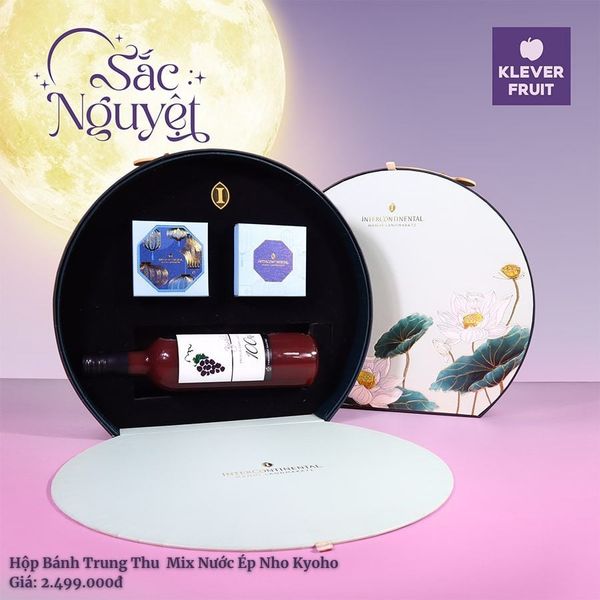 Hộp Bánh Trung Thu Mix Nước Ép Nho Kyoho Nhật Bản Tại Klever Fruit