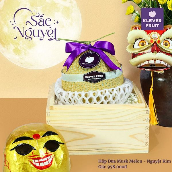 Hộp Quà Trung Thu Dưa Musk Melon - Nguyệt Kim tại Klever Fruit