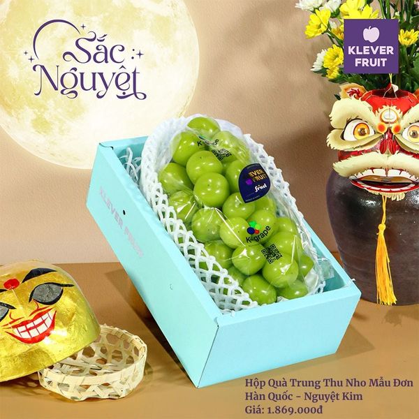 Hộp Quà Trung Thu Nho Mẫu Đơn Hàn Quốc - Nguyệt Kim tại Klever Fruit