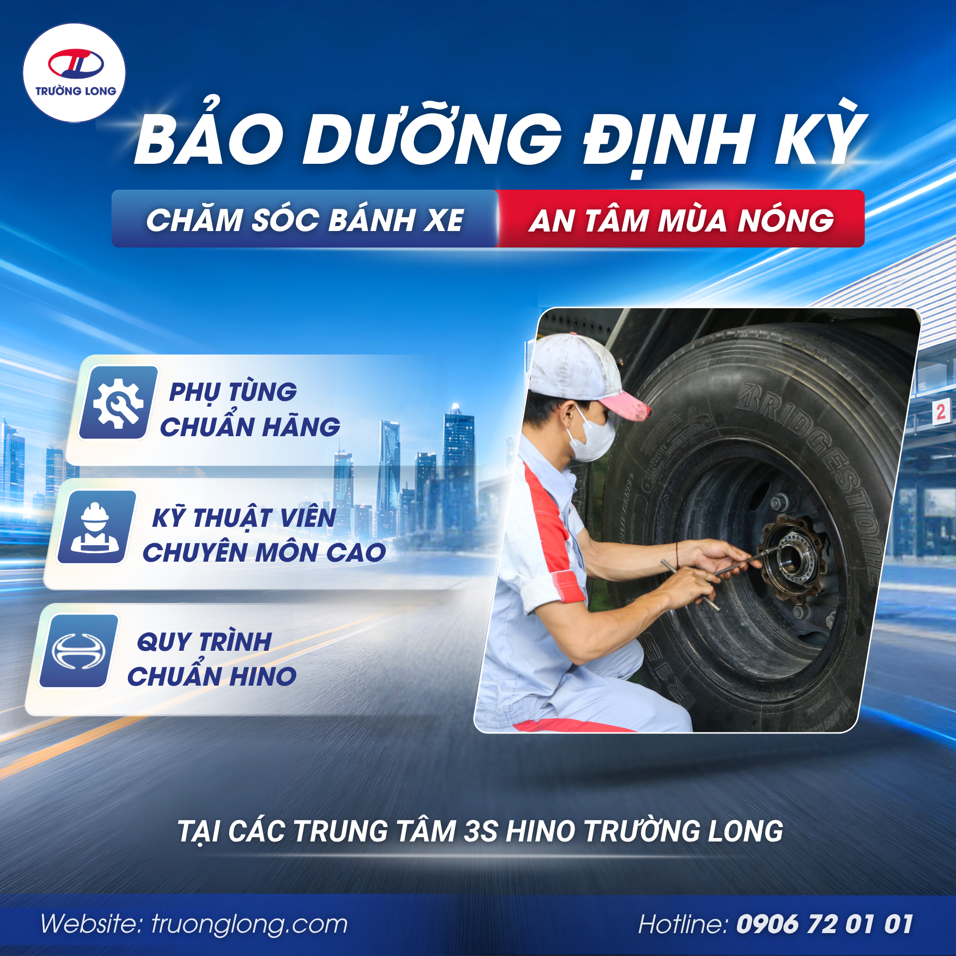 Một số lưu ý về lốp xe trong mùa nóng