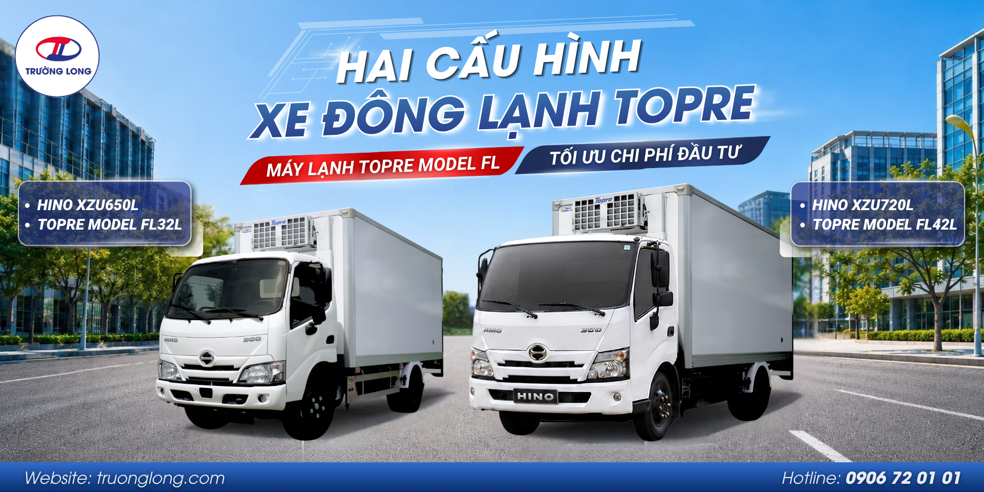 HAI CẤU HÌNH XE ĐÔNG LẠNH TOPRE MÁY LẠNH INDONESIA
