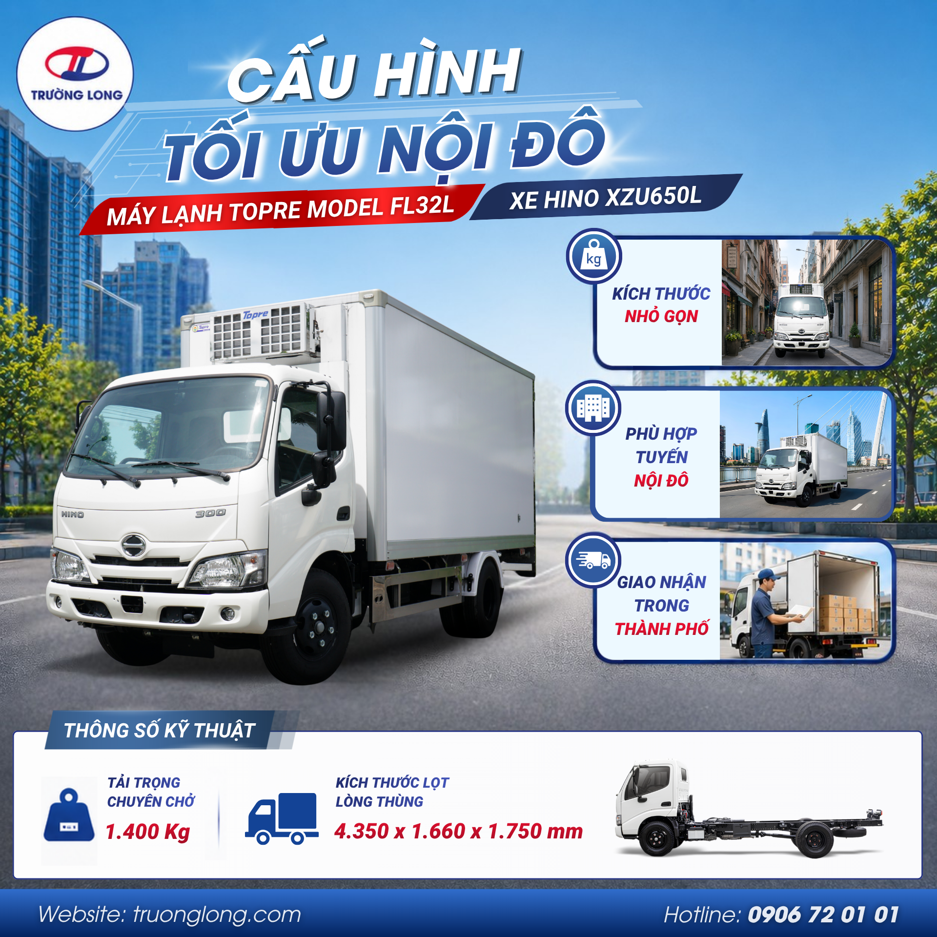 HAI CẤU HÌNH XE ĐÔNG LẠNH TOPRE MÁY LẠNH INDONESIA