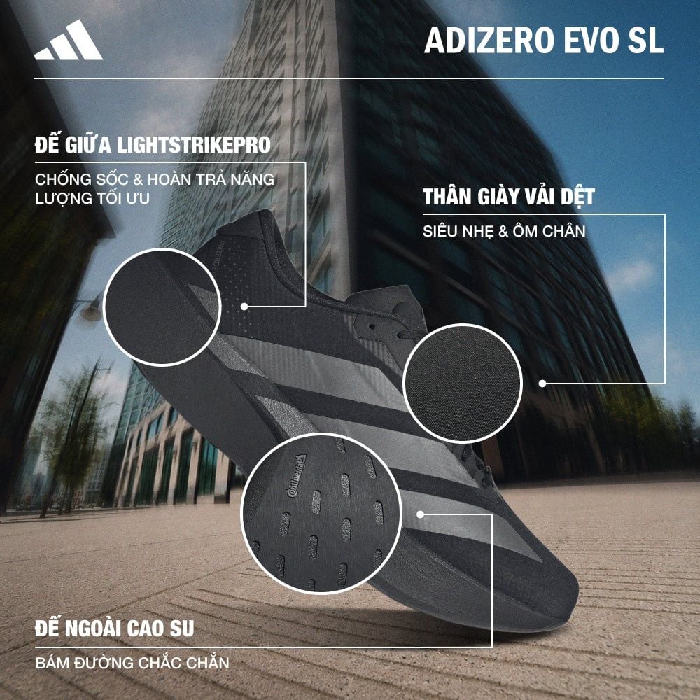 Giày Chạy Bộ Nam Adidas Adizero Evo Sl