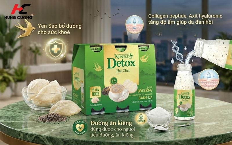 Thành phần nổi bật của Nunest Detox hạt chia