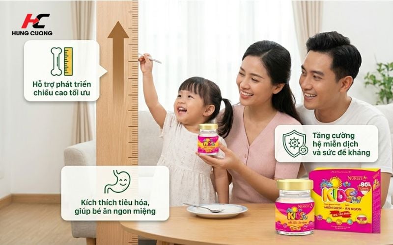 Công dụng của nước yến sào Nunest Kid