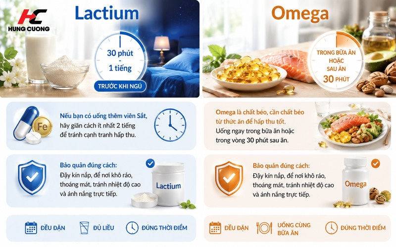 Những lưu ý quan trọng để bổ sung Lactium và Omega an toàn tại nhà
