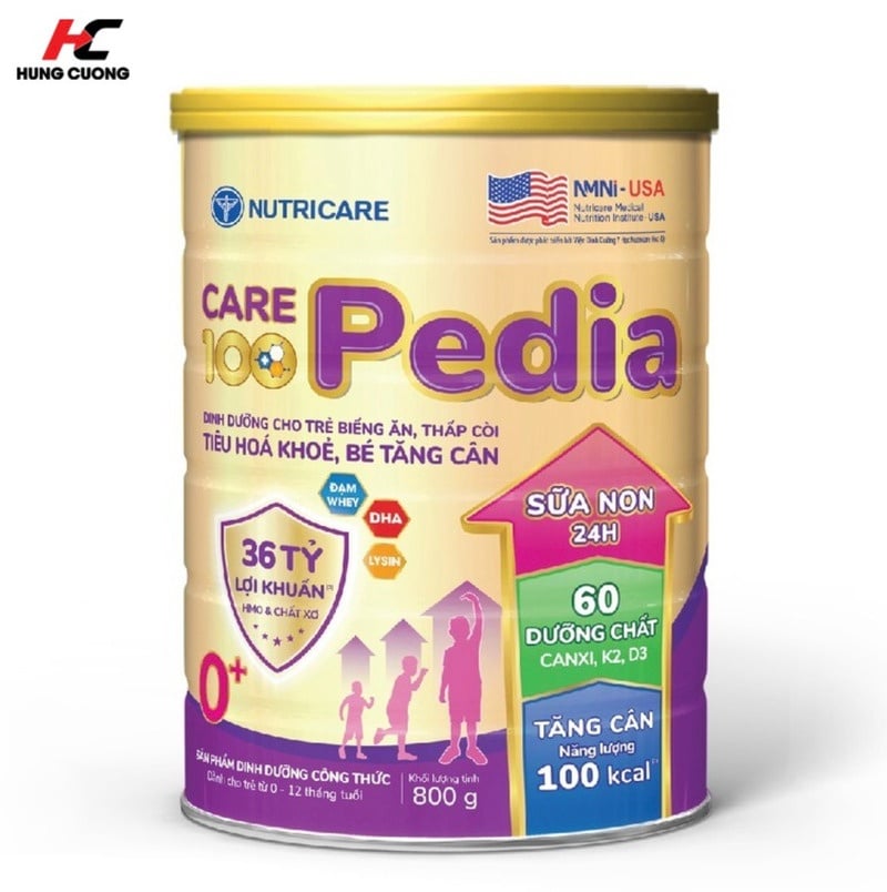 Sữa bột Nutricare Care 100 Pedia 0+
