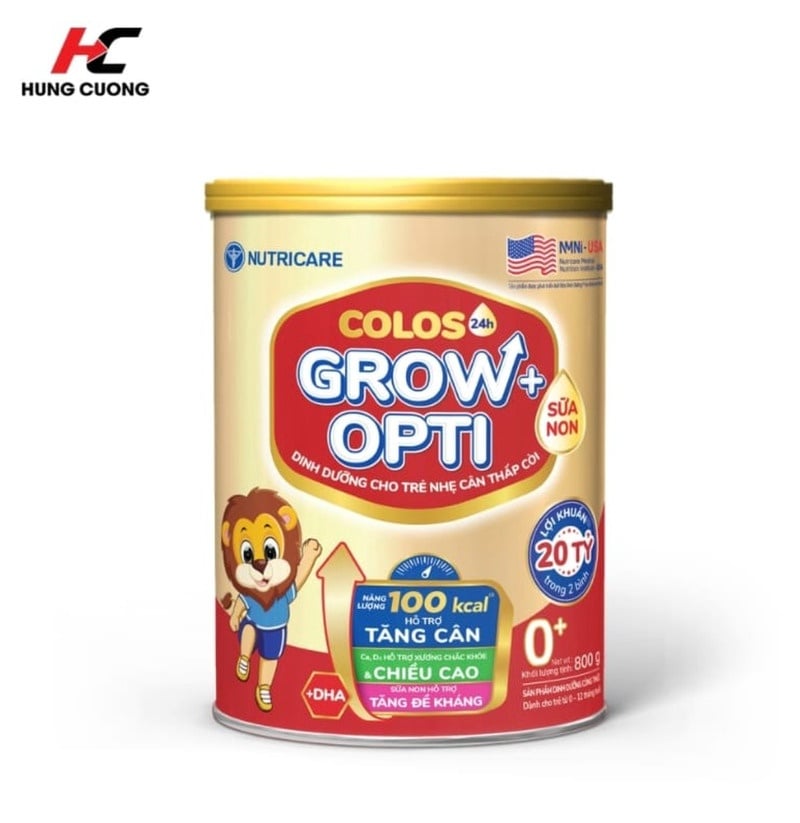Sữa bột Nutricare Colos24h Grow Opti 0+