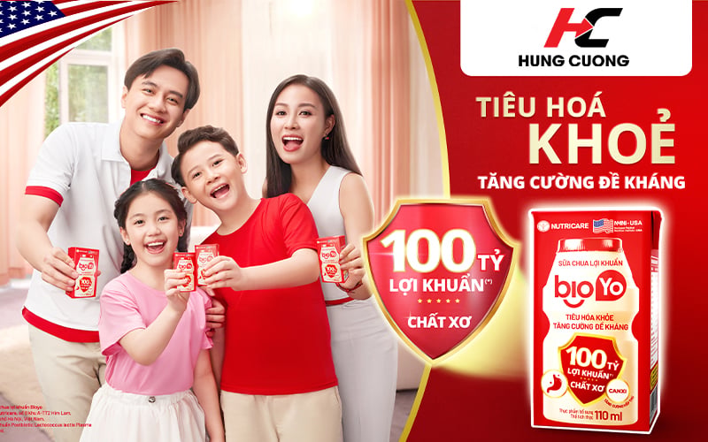 Sữa chua lợi khuẩn Bioyo_Tiêu hoá khoẻ, tăng cường đề kháng