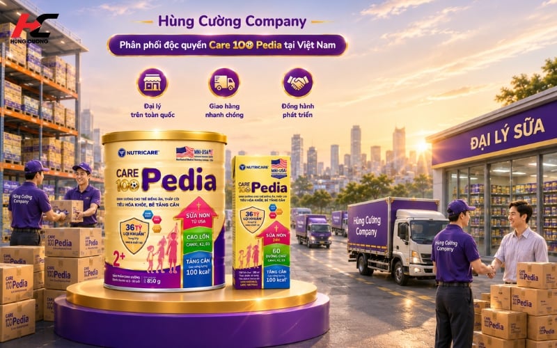 Hùng Cường Company chuyên phân phối chính hãng Care 100 Pedia