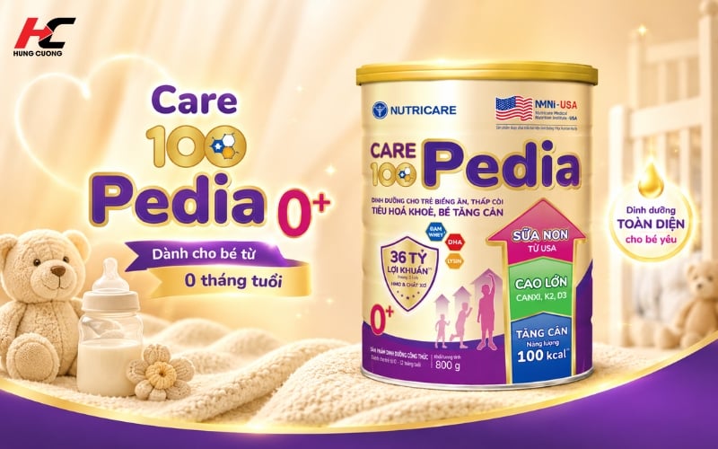 Care 100 Pedia 0+ dành cho trẻ từ 0 - 12 tháng