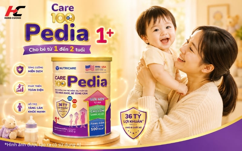 Care 100 Pedia 1+ dành cho trẻ từ 1 tuổi