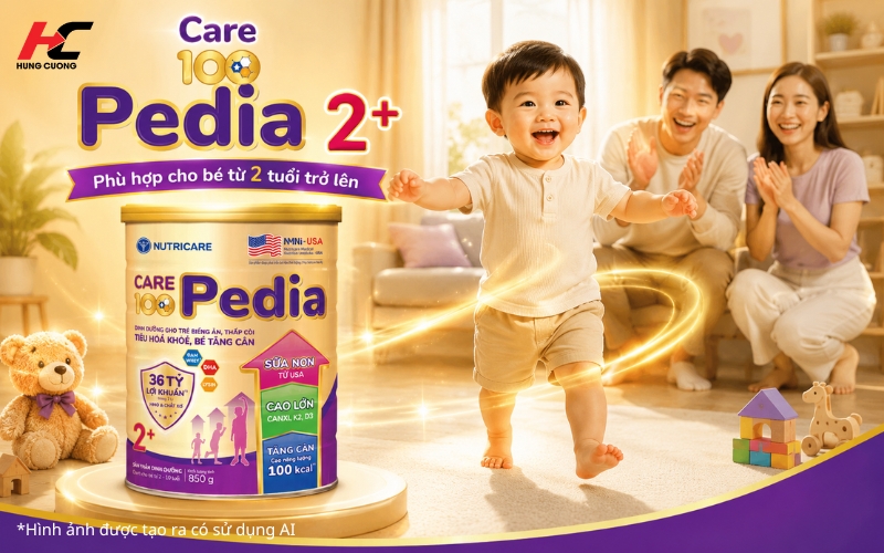 Sữa bột Nutricare Care 100 Pedia 2+