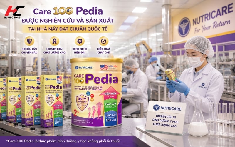Care 100 Pedia là thực phẩm dinh dưỡng y học và không phải là thuốc