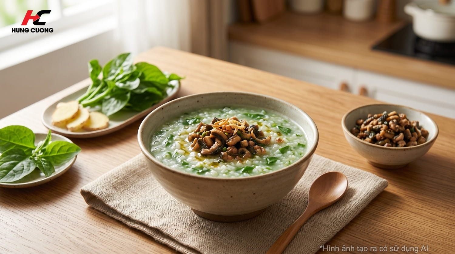 cháo nguyên hạt với lươn