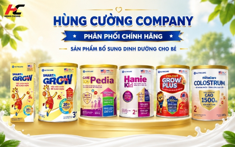 Hùng Cường Company phân phối chính hãng sản phẩm bổ sung dinh dưỡng cho bé