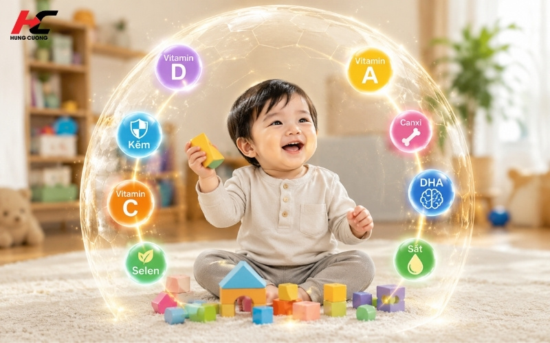 Vitamin và khoáng chất là nguồn dinh dưỡng cần thiết cho bé phát triển