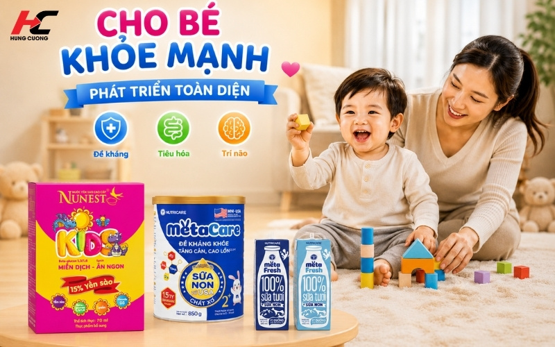 Dinh dưỡng cho bé phát triển toàn diện