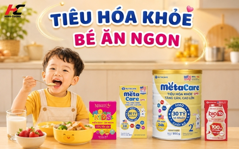Dinh dưỡng cho bé tiêu hóa tốt