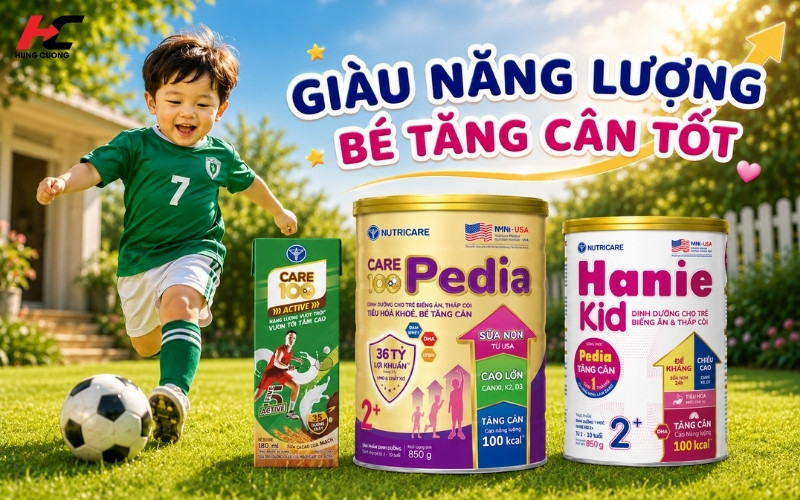 Dinh dưỡng cho bé tăng cân