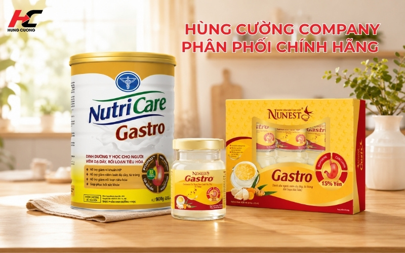 Hùng Cường Company phân phối chính hãng dinh dưỡng y học cho người viêm loét dạ dày