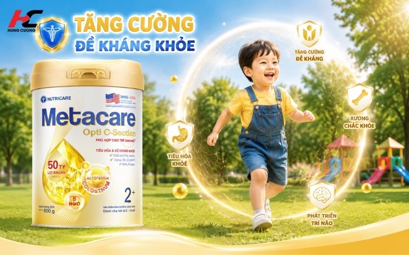 Metacare Opti C-Section tăng cường đề kháng cho bé sinh mổ