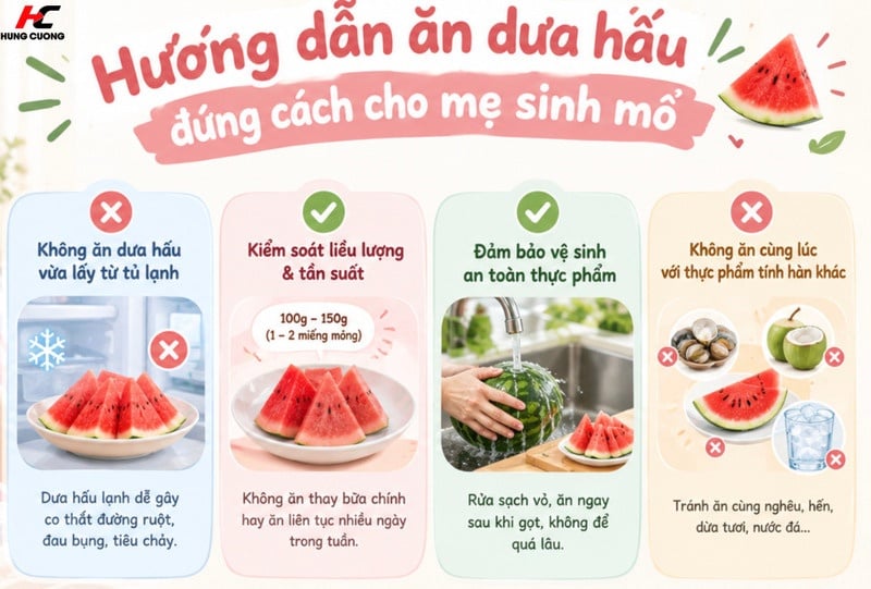 Hướng dẫn ăn dưa hấu đúng cách