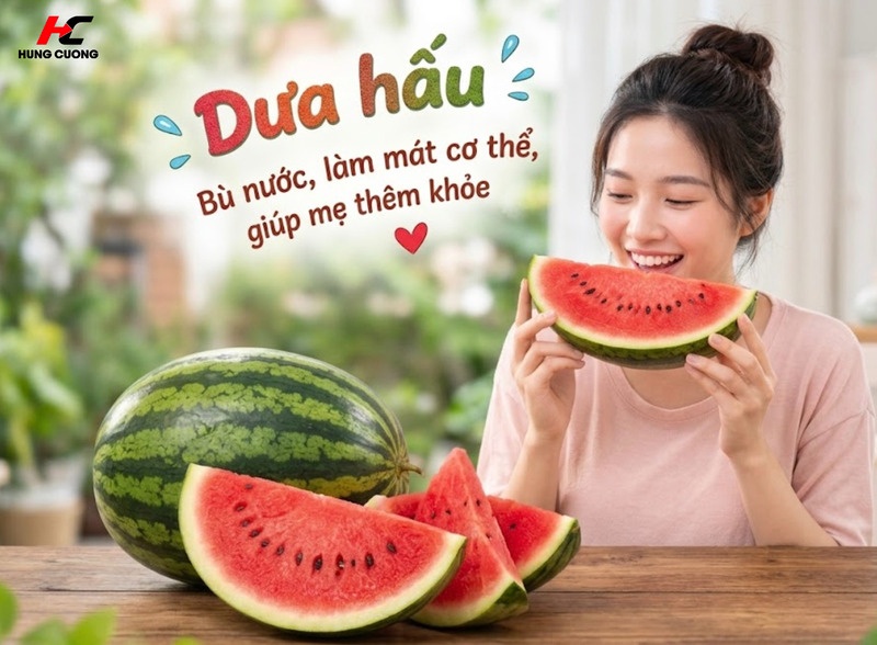 mẹ sinh mổ nên ăn dưa hấu