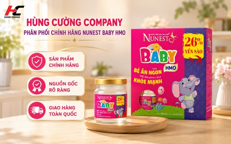 Mua yến sào Nunest Baby HMO chính hãng qua đại lý của Hùng Cường Company