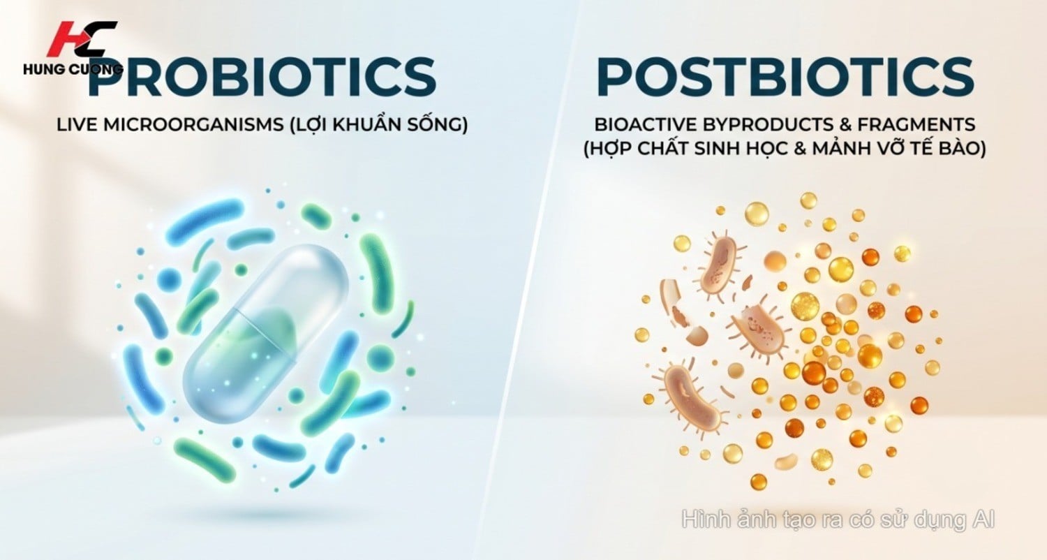 Phân biệt Probiotic và Postbiotic dựa trên đặc tính lý hóa