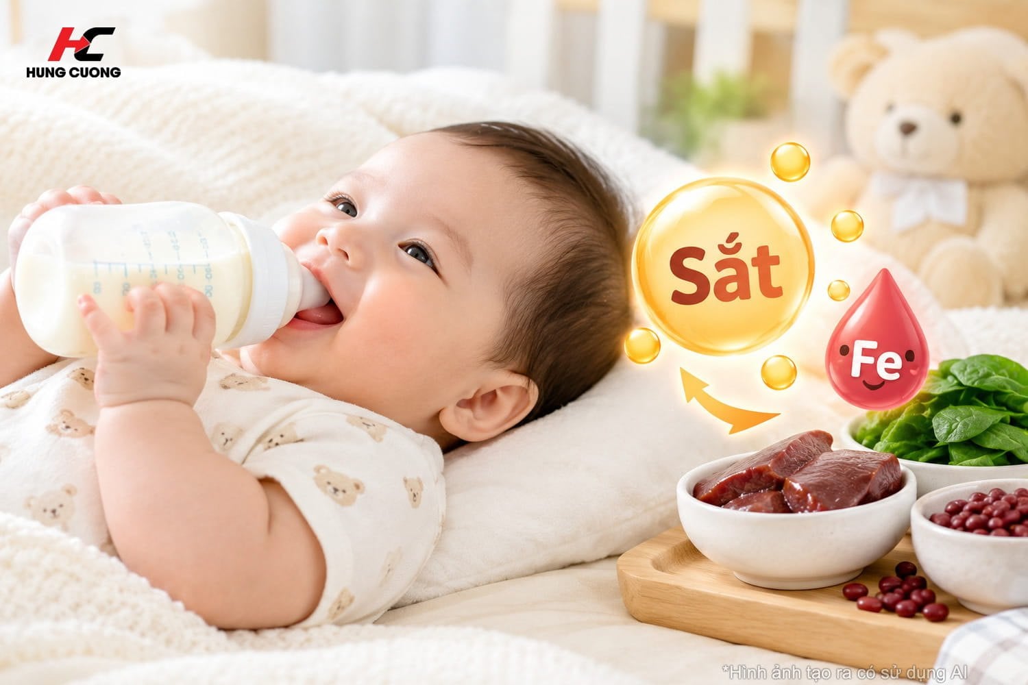 bổ sung sắt cho trẻ sơ sinh