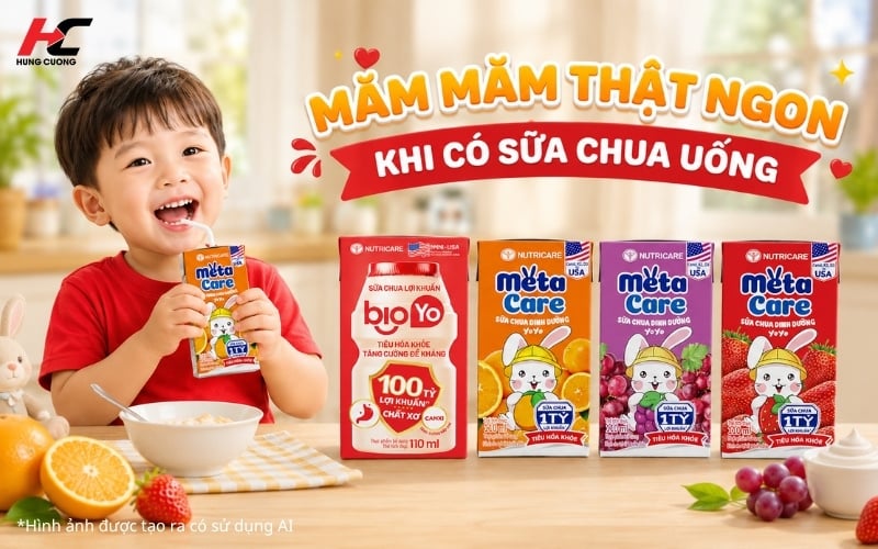 Sữa chua uống giúp bé ăn ngon