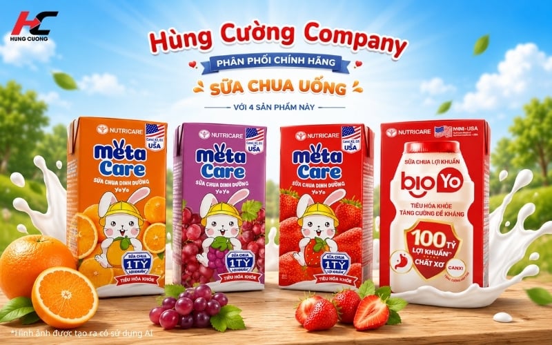 Hùng Cường Company phân phối đa dạng sữa chua uống