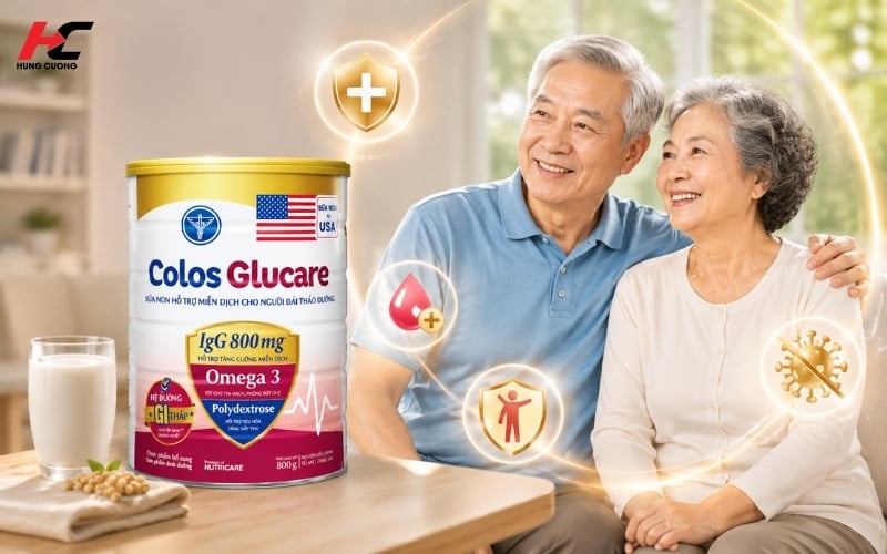Sữa dinh dưỡng y học Colos Glucare tăng cường đề kháng cho người đái tháo đường