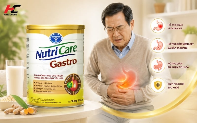 Sữa dinh dưỡng y học Nutricare Gastro cho người bệnh dạ dày