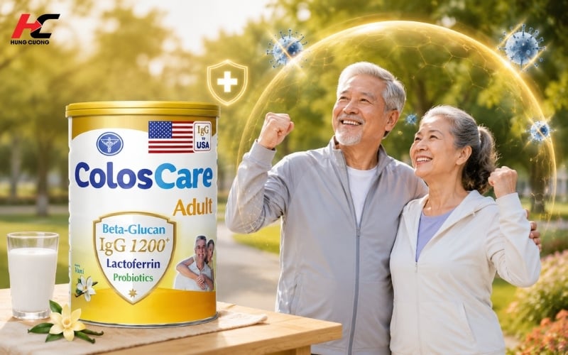 Sữa dinh dưỡng y học ColosCare Adult giúp tăng cường đề kháng cho người cao tuổi