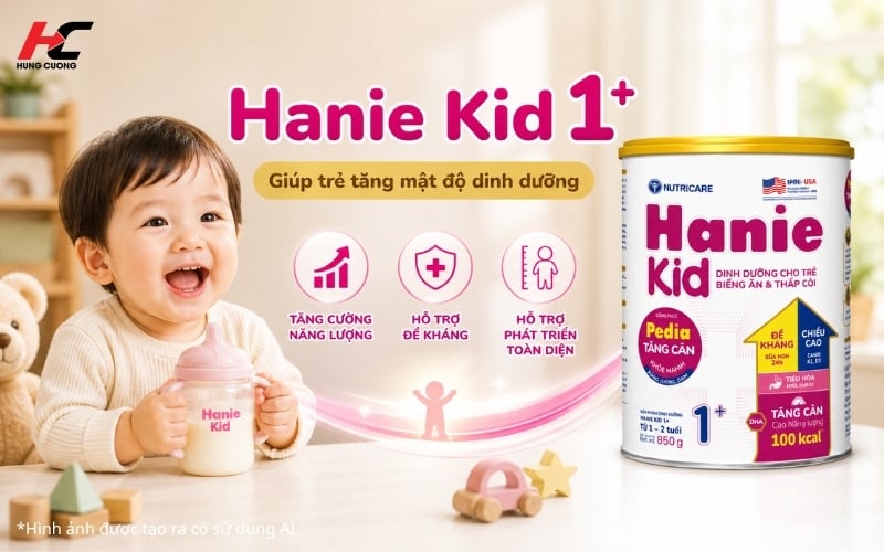 Sữa Hanie Kid 1+ cho bé từ 1 tuổi
