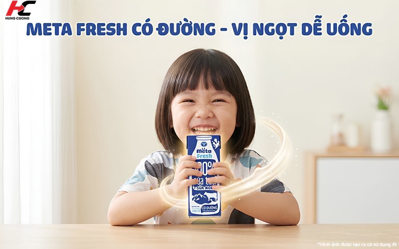 Meta Fresh có đường vị thanh ngọt bé dễ uống