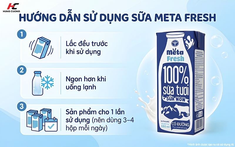 Hướng dẫn sử dụng sữa Meta Fresh đúng cách