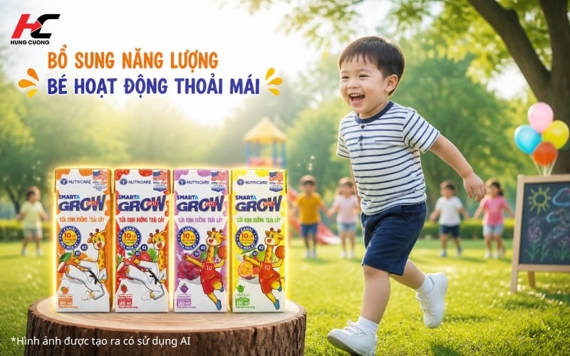 Sữa trái cây Smarta Grow Opti bổ sung năng lượng bé thoải mái vui chơi